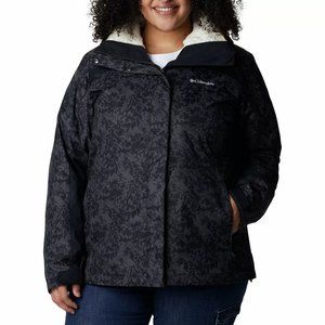 Plus Size Columbia Tunnel Falls Hood 3-in-1 Systems Jacket Color: Black, Size:1X